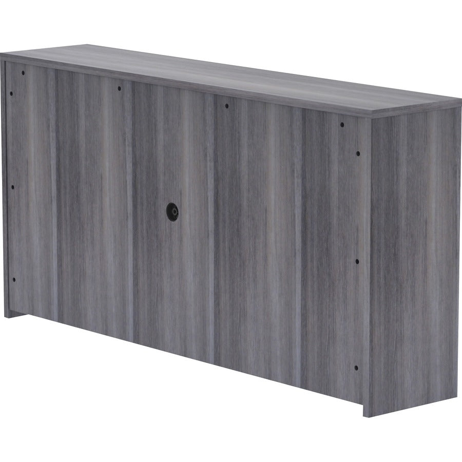 Lorell Essentials Series Stack-on Hutch with Doors - 72" x 15" x 36" - 4 Door(s) - Grommet