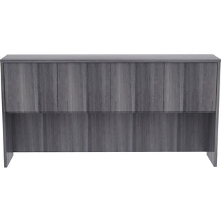 Lorell Essentials Series Stack-on Hutch with Doors - 72" x 15" x 36" - 4 Door(s) - Grommet