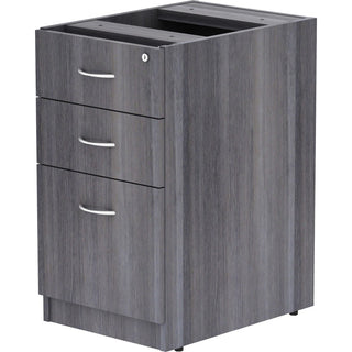 Lorell Essentials Series Box/Box/File Fixed File Cabinet - 16" x 22"28.3" - File, Box Drawer(s) - Finish: Laminate, Weathered Charcoal - File Drawer