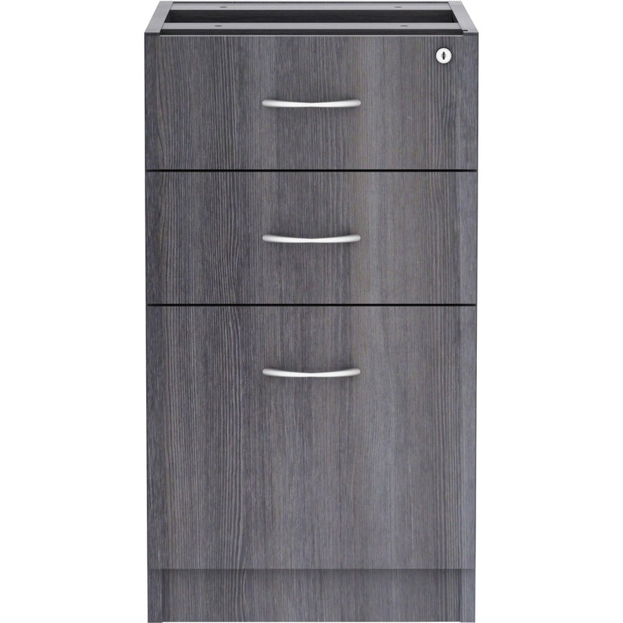 Lorell Essentials Series Box/Box/File Fixed File Cabinet - 16" x 22"28.3" - File, Box Drawer(s) - Finish: Laminate, Weathered Charcoal - File Drawer