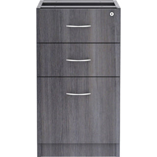 Lorell Essentials Series Box/Box/File Fixed File Cabinet - 16" x 22"28.3" - File, Box Drawer(s) - Finish: Laminate, Weathered Charcoal - File Drawer