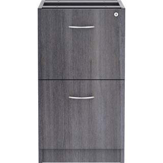 Lorell Essentials Series File/File Fixed File Cabinet - 16" x 22"28.3" - 2 x File Drawer(s) - Finish: Laminate, Weathered Charcoal - File Drawer