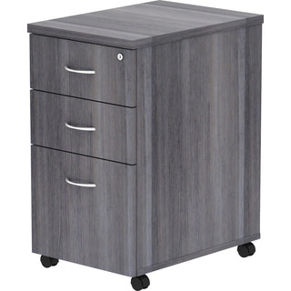 Lorell Essentials Series Box/Box/File Mobile File Cabinet - 16" x 22"28.3" - 3 x Box, File Drawer(s) - Finish: Weathered Charcoal, Laminate