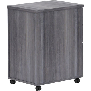 Lorell Essentials Series Box/Box/File Mobile File Cabinet - 16" x 22"28.3" - 3 x Box, File Drawer(s) - Finish: Weathered Charcoal, Laminate