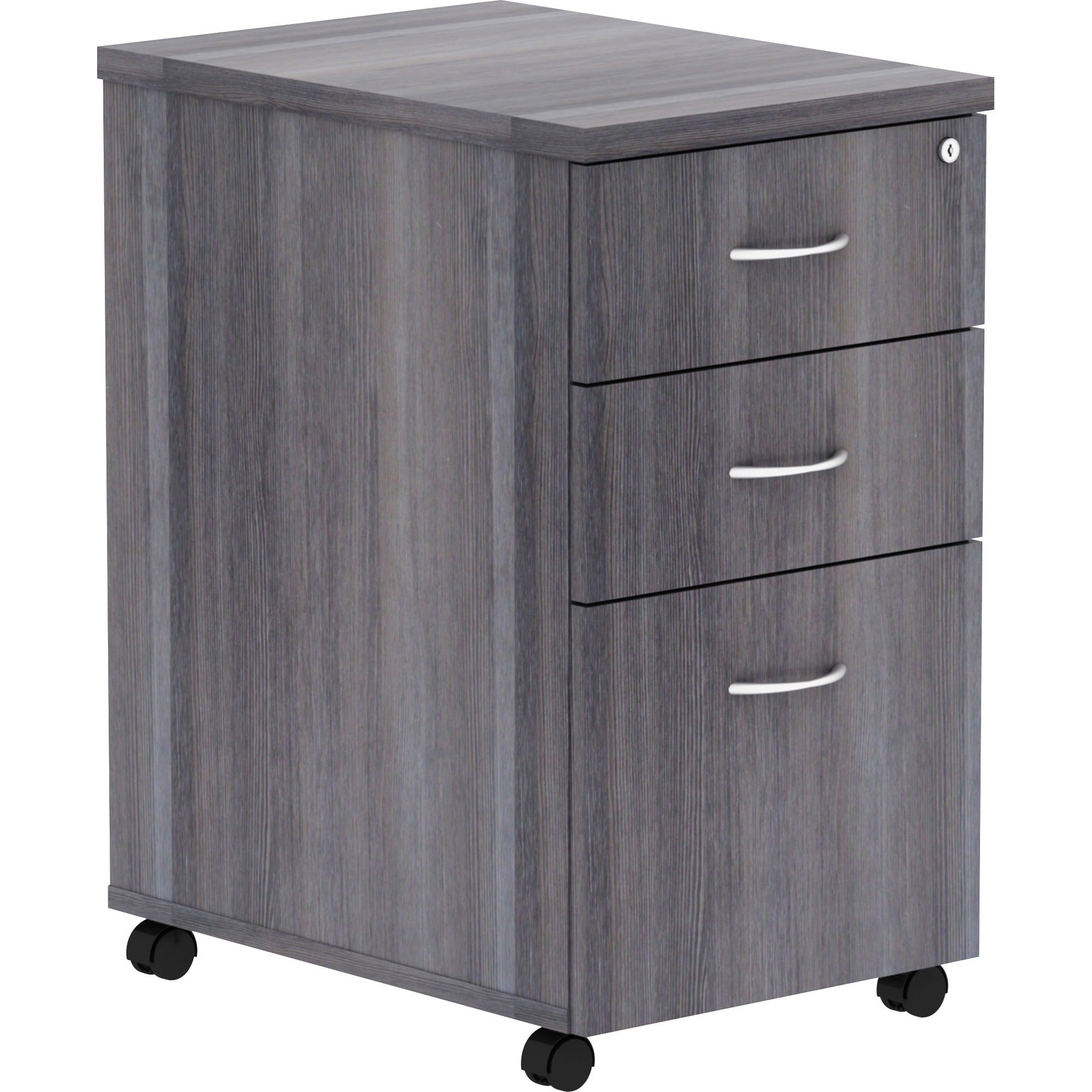 lorell-essentials-series-box-box-file-mobile-file-cabinet-16-x-22283-3-x-box-file-drawers-finish-weathered-charcoal-laminate_llr69560 - 1