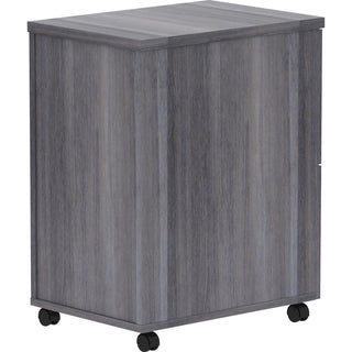 Lorell Essentials Series File/File Mobile File Cabinet - 16" x 22"28.3" - 2 x File Drawer(s) - Finish: Weathered Charcoal, Laminate