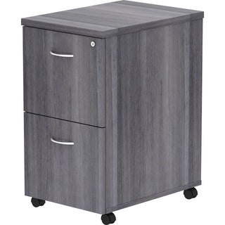 Lorell Essentials Series File/File Mobile File Cabinet - 16" x 22"28.3" - 2 x File Drawer(s) - Finish: Weathered Charcoal, Laminate