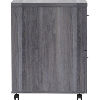 Lorell Essentials Series File/File Mobile File Cabinet - 16" x 22"28.3" - 2 x File Drawer(s) - Finish: Weathered Charcoal, Laminate
