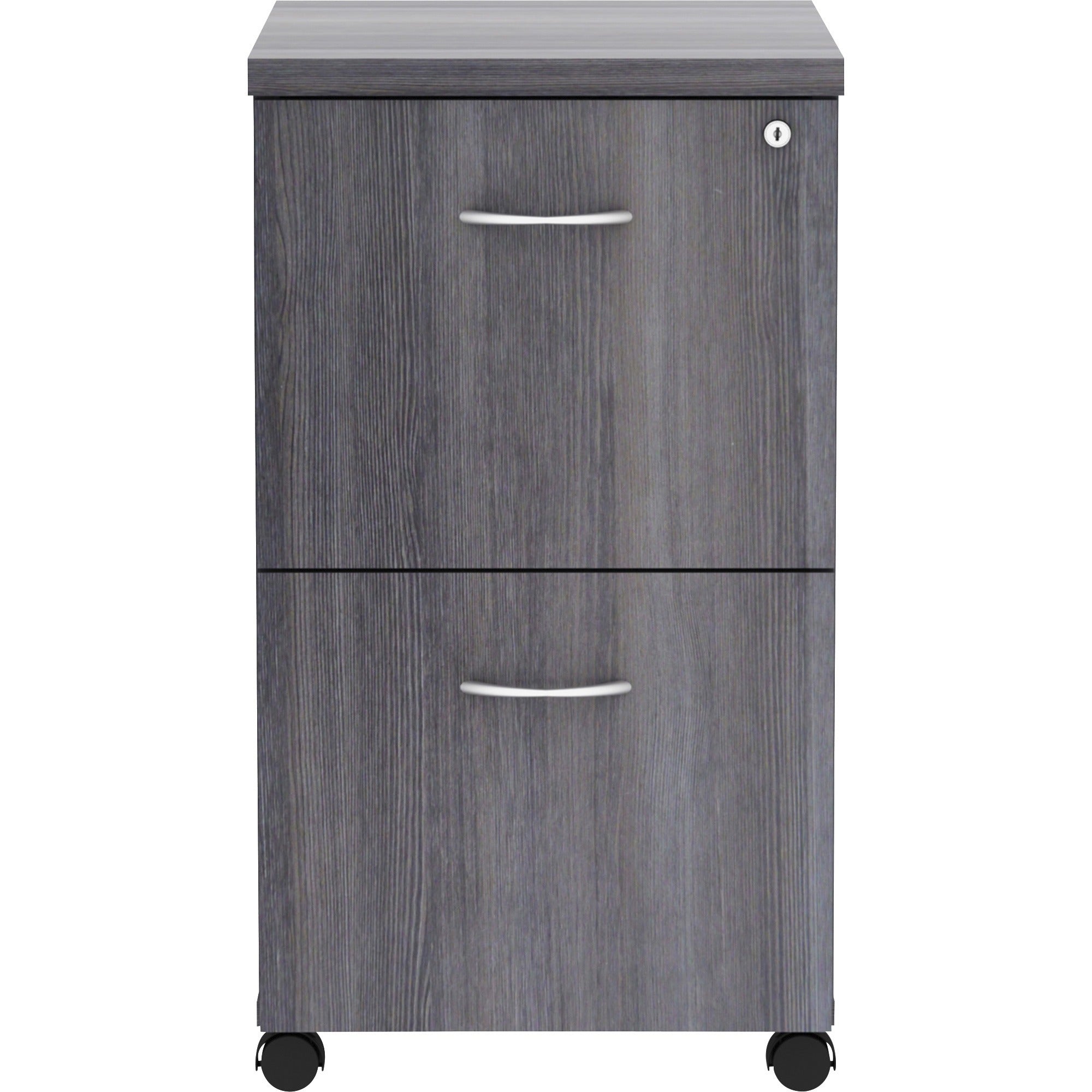 lorell-essentials-series-file-file-mobile-file-cabinet-16-x-22283-2-x-file-drawers-finish-weathered-charcoal-laminate_llr69561 - 2
