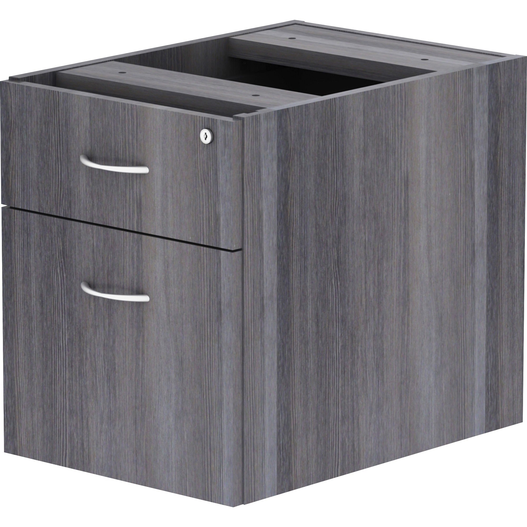 lorell-essentials-series-box-file-hanging-file-cabinet-16-x-12283-box-file-drawers-finish-weathered-charcoal-laminate_llr69562 - 3