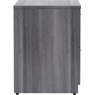 Lorell Essentials Series Lateral File - 35" x 22"29.5" , 1" Top - 2 x File Drawer(s) - Finish: Weathered Charcoal, Laminate