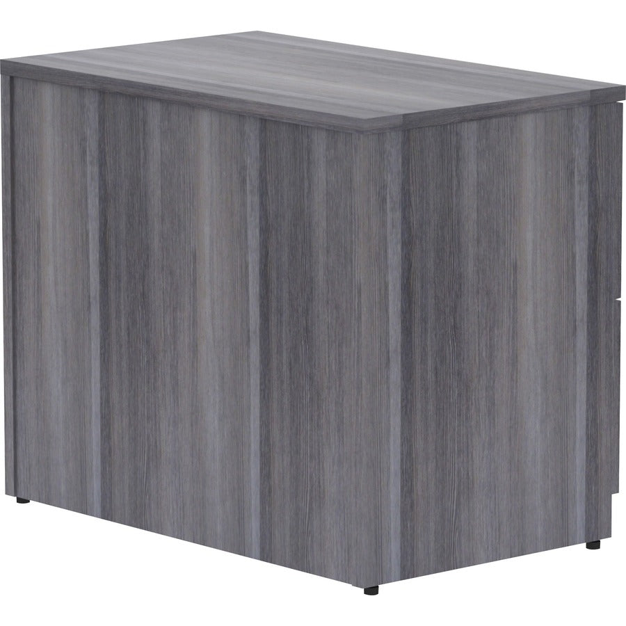 Lorell Essentials Series Lateral File - 35" x 22"29.5" , 1" Top - 2 x File Drawer(s) - Finish: Weathered Charcoal, Laminate