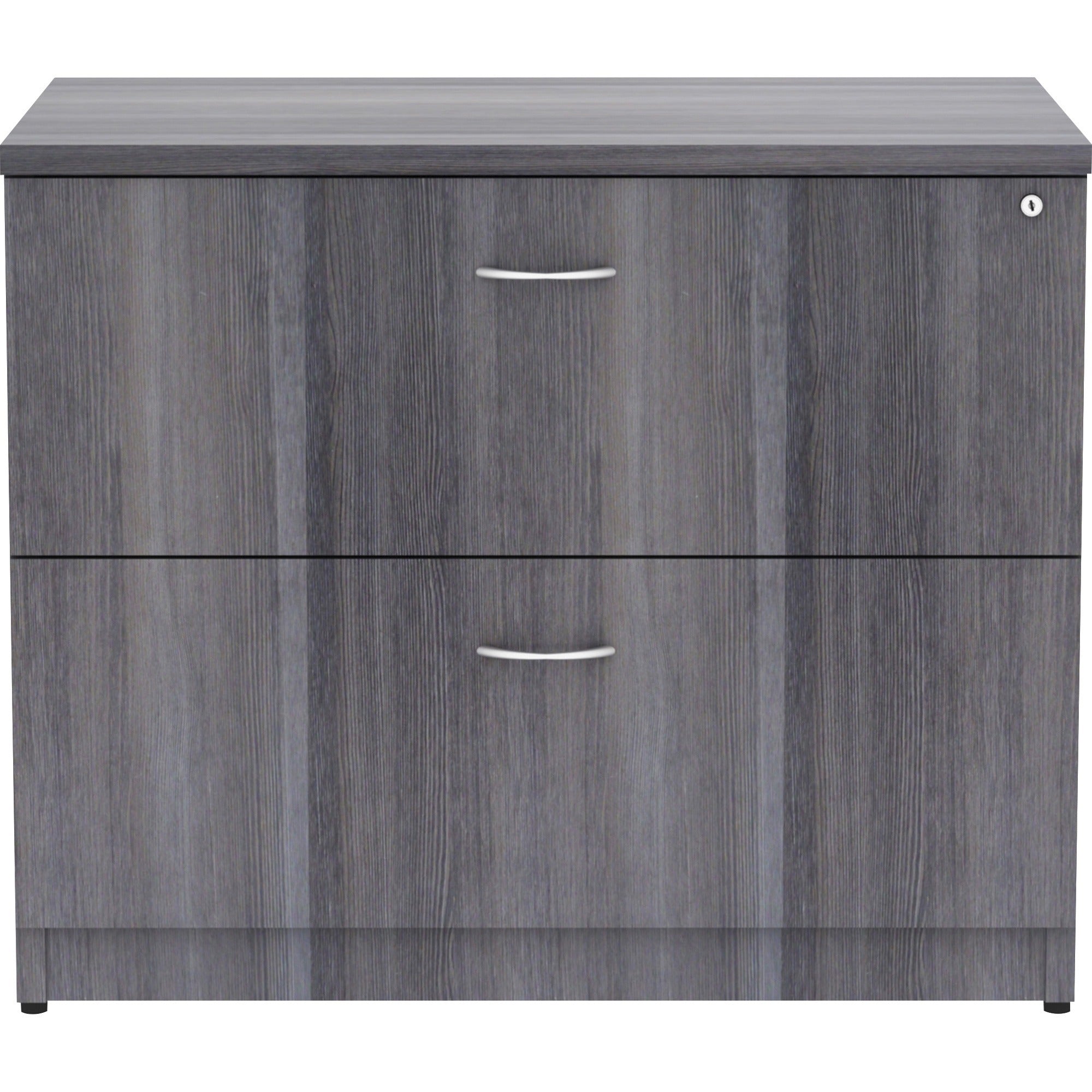 lorell-essentials-series-lateral-file-35-x-22295--1-top-2-x-file-drawers-finish-weathered-charcoal-laminate_llr69563 - 2