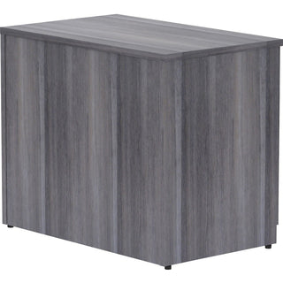 Lorell Essentials Series 2-Door Storage Cabinet - 36" x 22.5" x 29.5" - 2 Door(s) - Finish: Weathered Charcoal, Laminate