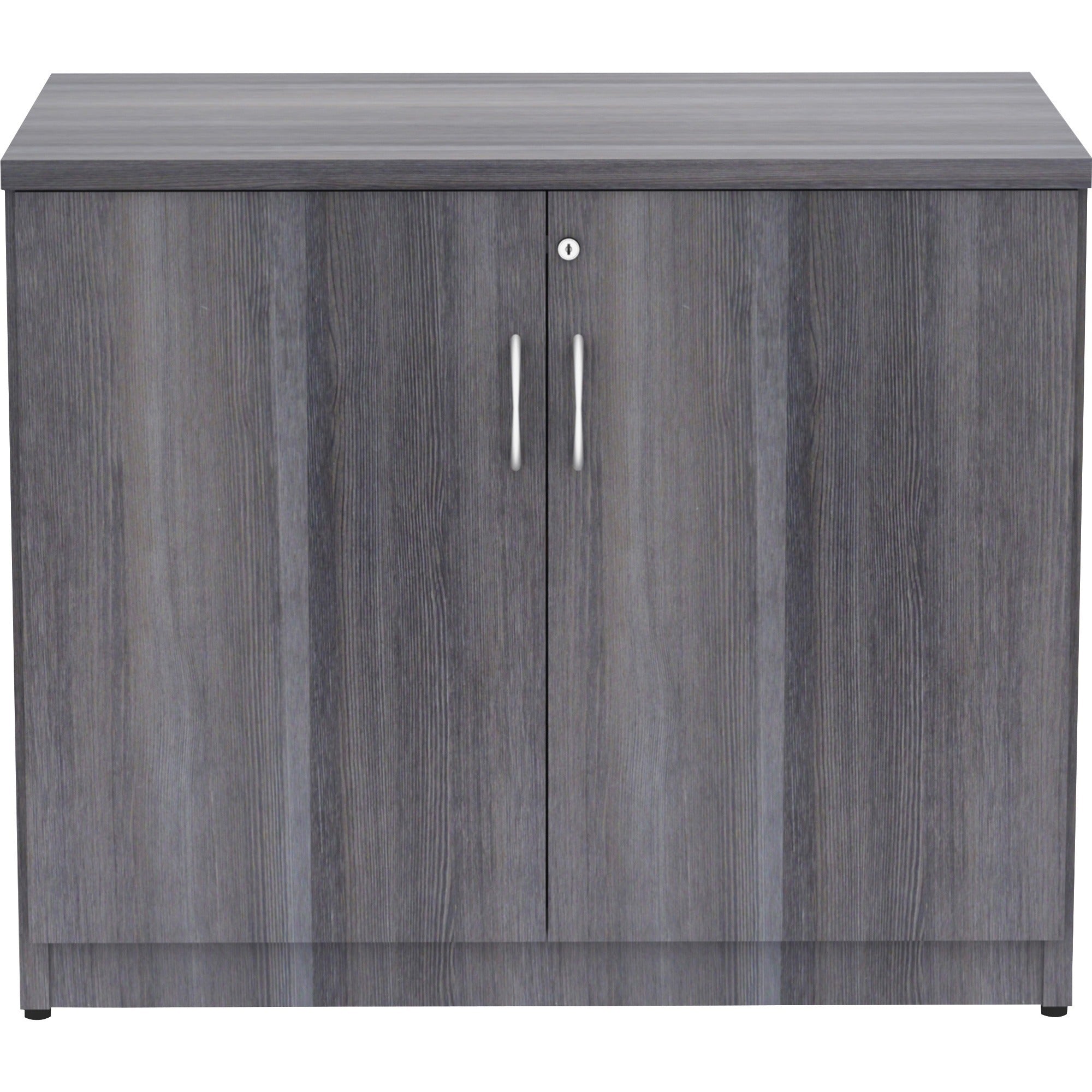 lorell-essentials-series-2-door-storage-cabinet-36-x-225-x-295-2-doors-finish-weathered-charcoal-laminate_llr69564 - 2