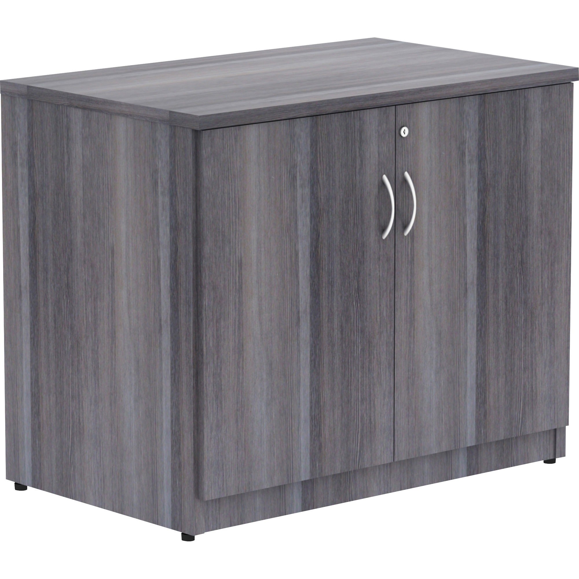 lorell-essentials-series-2-door-storage-cabinet-36-x-225-x-295-2-doors-finish-weathered-charcoal-laminate_llr69564 - 1