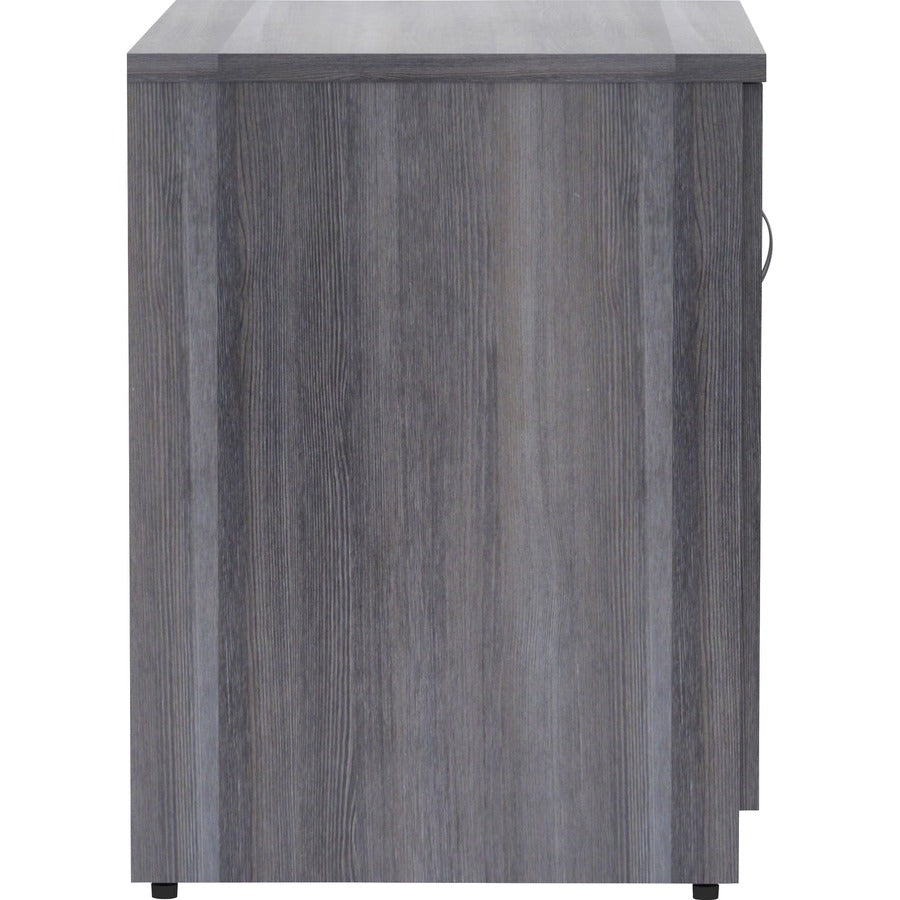 Lorell Essentials Series 2-Door Storage Cabinet - 36" x 22.5" x 29.5" - 2 Door(s) - Finish: Weathered Charcoal, Laminate