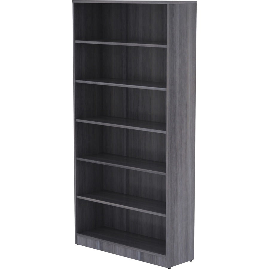 Lorell Laminate Bookcase - 6 Shelf(ves) - 72" Height x 36" Width x 12" Depth - Thermally Fused Laminate - 1 Each