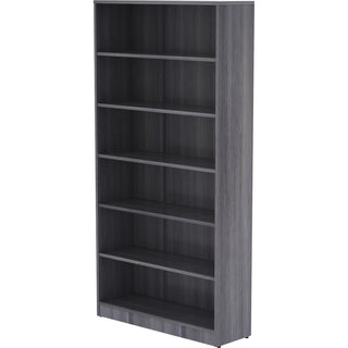 Lorell Laminate Bookcase - 6 Shelf(ves) - 72" Height x 36" Width x 12" Depth - Thermally Fused Laminate - 1 Each