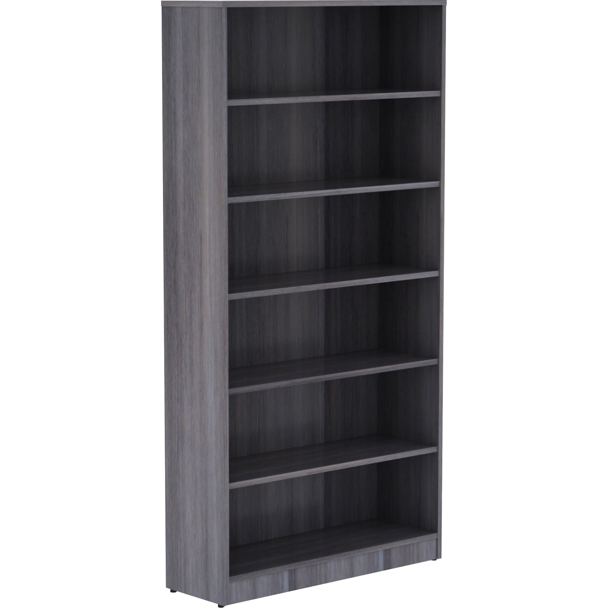 lorell-laminate-bookcase-6-shelfves-72-height-x-36-width-x-12-depth-thermally-fused-laminate-1-each_llr69565 - 1