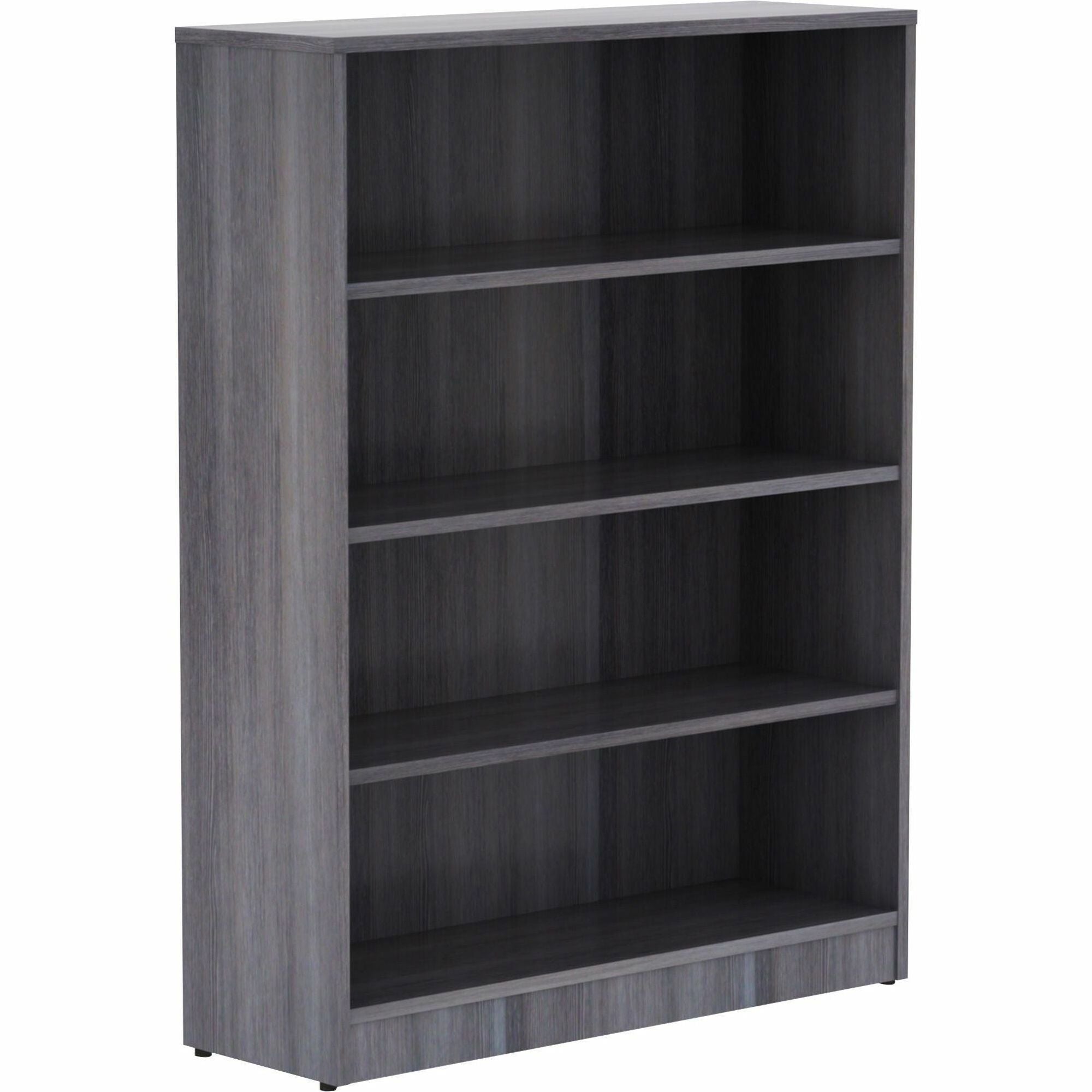 Lorell Laminate Bookcase - 4 Shelf(ves) - 48" Height x 36" Width x 12" Depth - Thermally Fused Laminate - 1 Each - 1