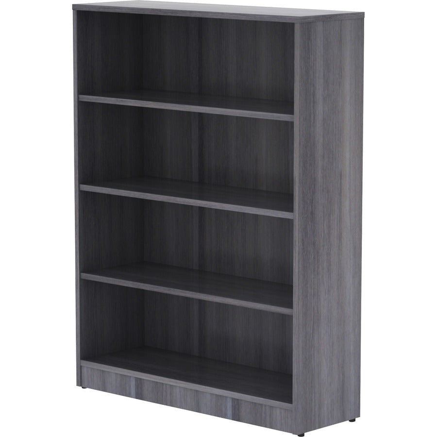 Lorell Laminate Bookcase - 4 Shelf(ves) - 48" Height x 36" Width x 12" Depth - Thermally Fused Laminate - 1 Each