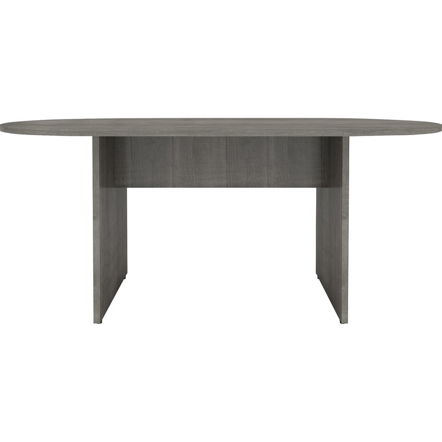 Lorell Essentials Oval Conference Table - 1.3" Top, 0" Edge, 72" x 29.5"36" - Finish: Weathered Charcoal, Laminate