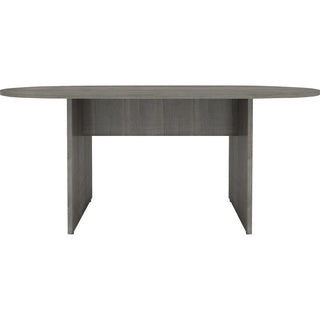 Lorell Essentials Oval Conference Table - 1.3" Top, 0" Edge, 72" x 29.5"36" - Finish: Weathered Charcoal, Laminate