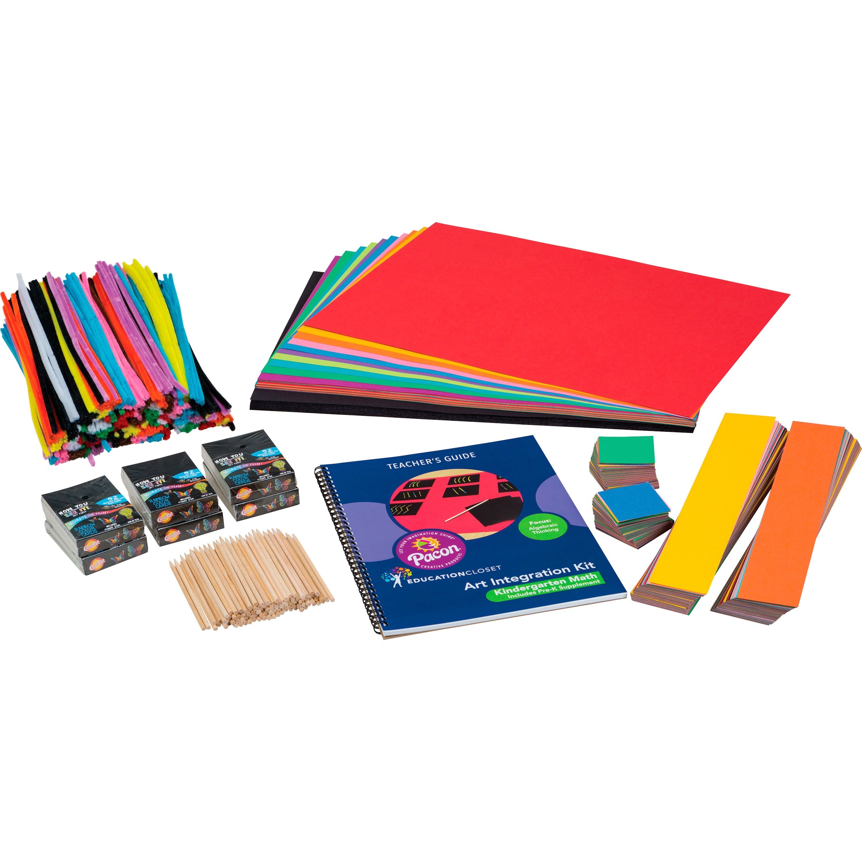 pacon-kindergarten-math-art-integration-kit-skill-learning-science-technology-engineering-mathematics-planning-1-kit_pac100103 - 1