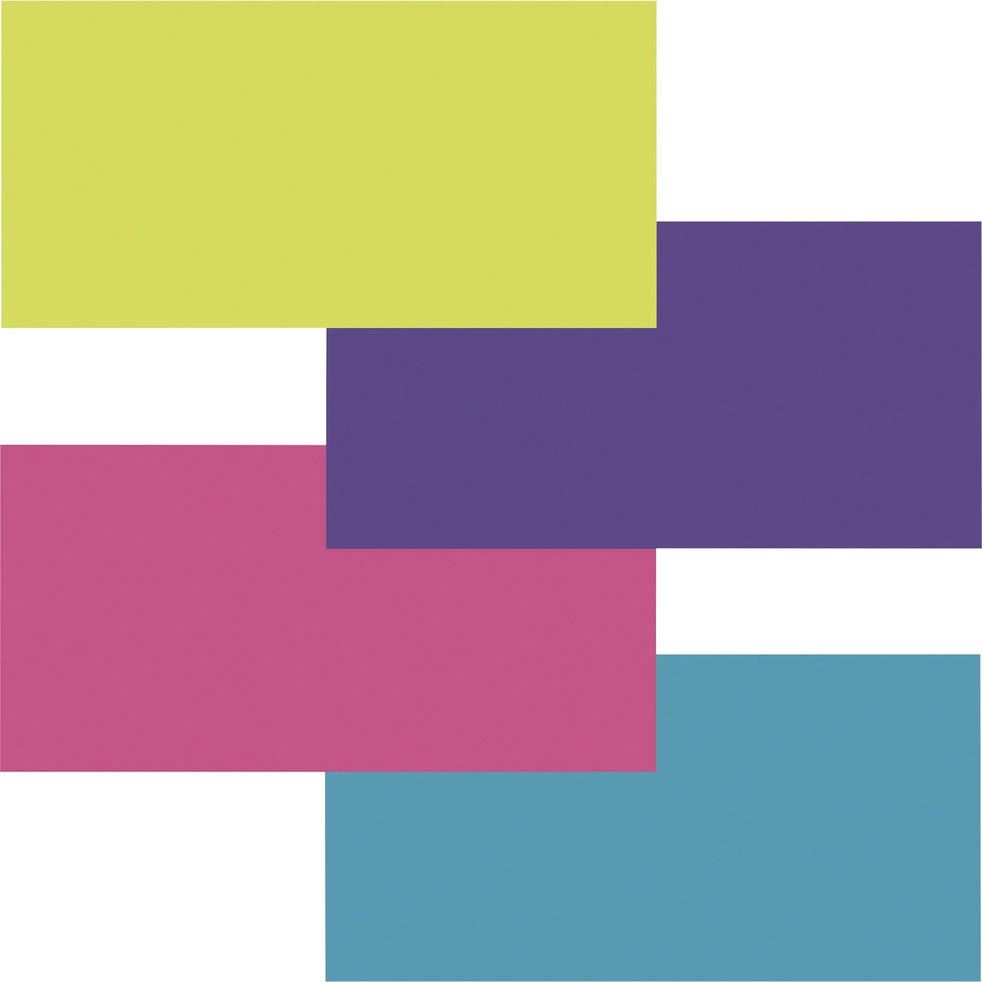 Fadeless Bright Colors Bulletin Art Paper - Fun and Learning, Table Skirting, Display, Decoration, Art Project, Craft Project, Bulletin Board - 3.25"Height x 48"Width x 12 ftLength - 4 / Carton - Lime, Deep Purple, Magenta, Azure