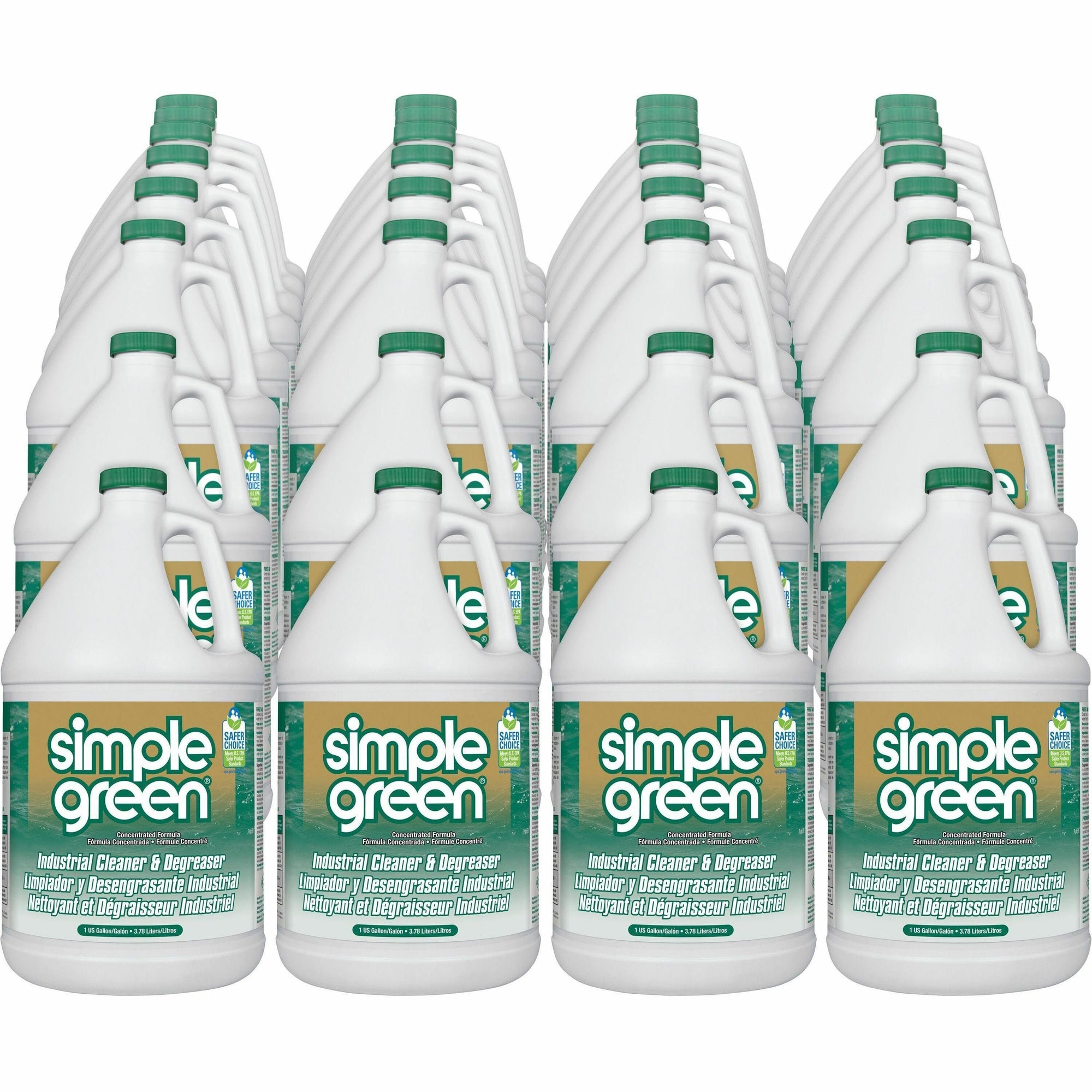 Simple Green Industrial Cleaner/Degreaser - Concentrate - 128 fl oz (4 quart) - Original Scent - 168 / Pallet - Non-toxic, Non-abrasive, Non-corrosive, Residue-free, Non-flammable - White