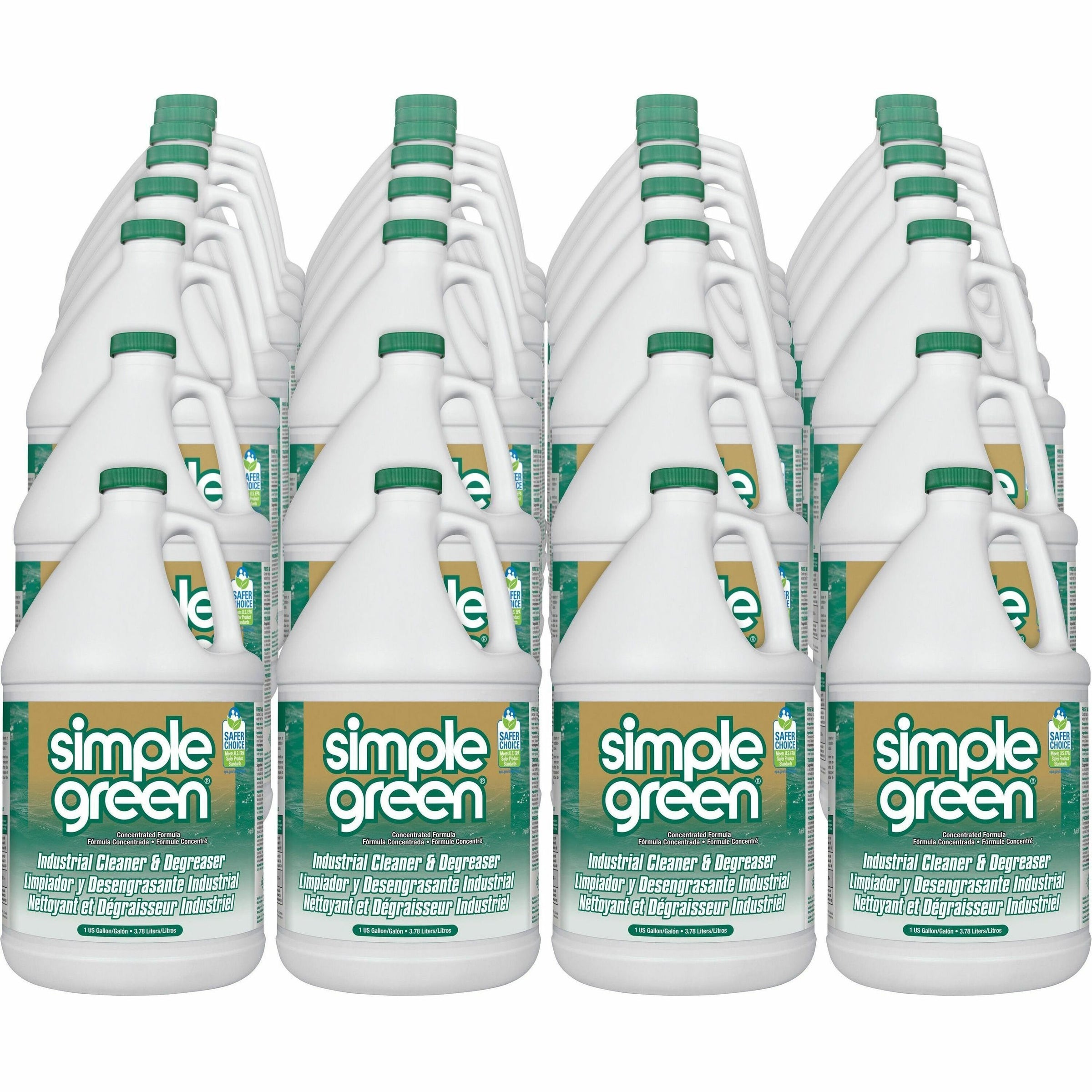 Simple Green Industrial Cleaner/Degreaser - Concentrate - 128 fl oz (4 quart) - Original Scent - 168 / Pallet - Non-toxic, Non-abrasive, Non-corrosive, Residue-free, Non-flammable - White