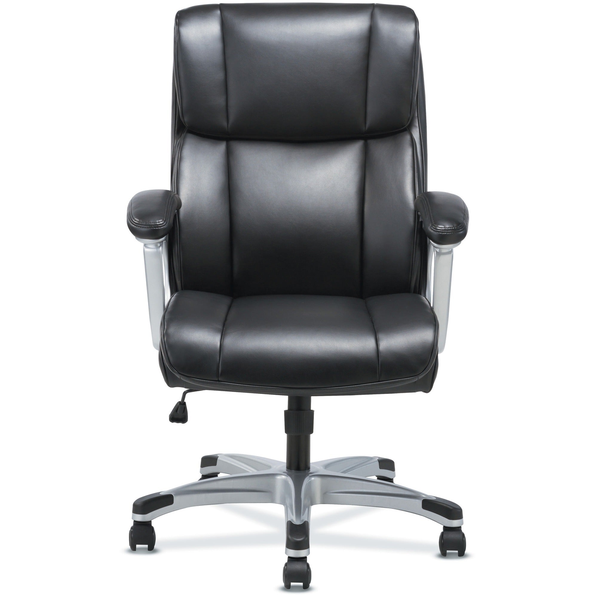 Sadie 3-Fifteen Executive Leather Chair - Black Plush, Bonded Leather Seat - Black Plush, Bonded Leather Back - High Back - 5-star Base - 1 Each - 2
