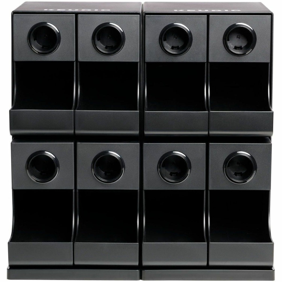 Premium K-Cup Pod Storage Rack 8-Sleeve, 16 x 21 x 18, Black