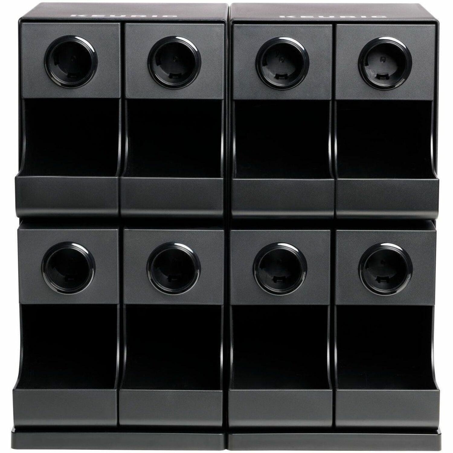 Premium K-Cup Pod Storage Rack 8-Sleeve, 16 x 21 x 18, Black