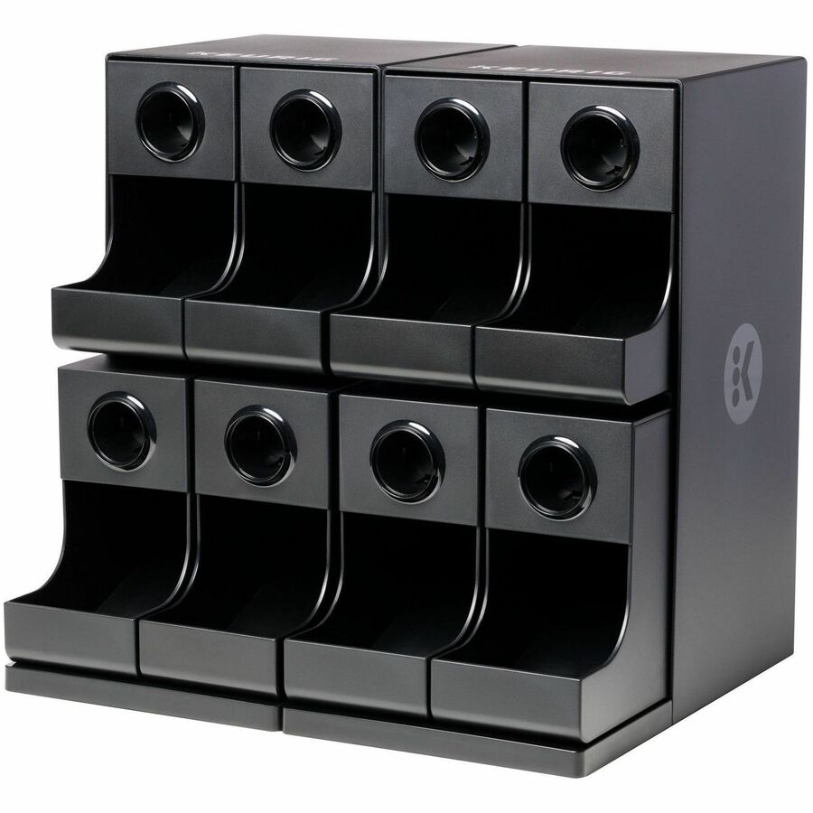 Premium K-Cup Pod Storage Rack 8-Sleeve, 16 x 21 x 18, Black