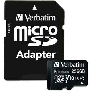 verbatim-premium-256-gb-class-10-uhs-i-u1-microsdxc-1-pack-100-mb-s-read-lifetime-warranty_ver70364 - 1