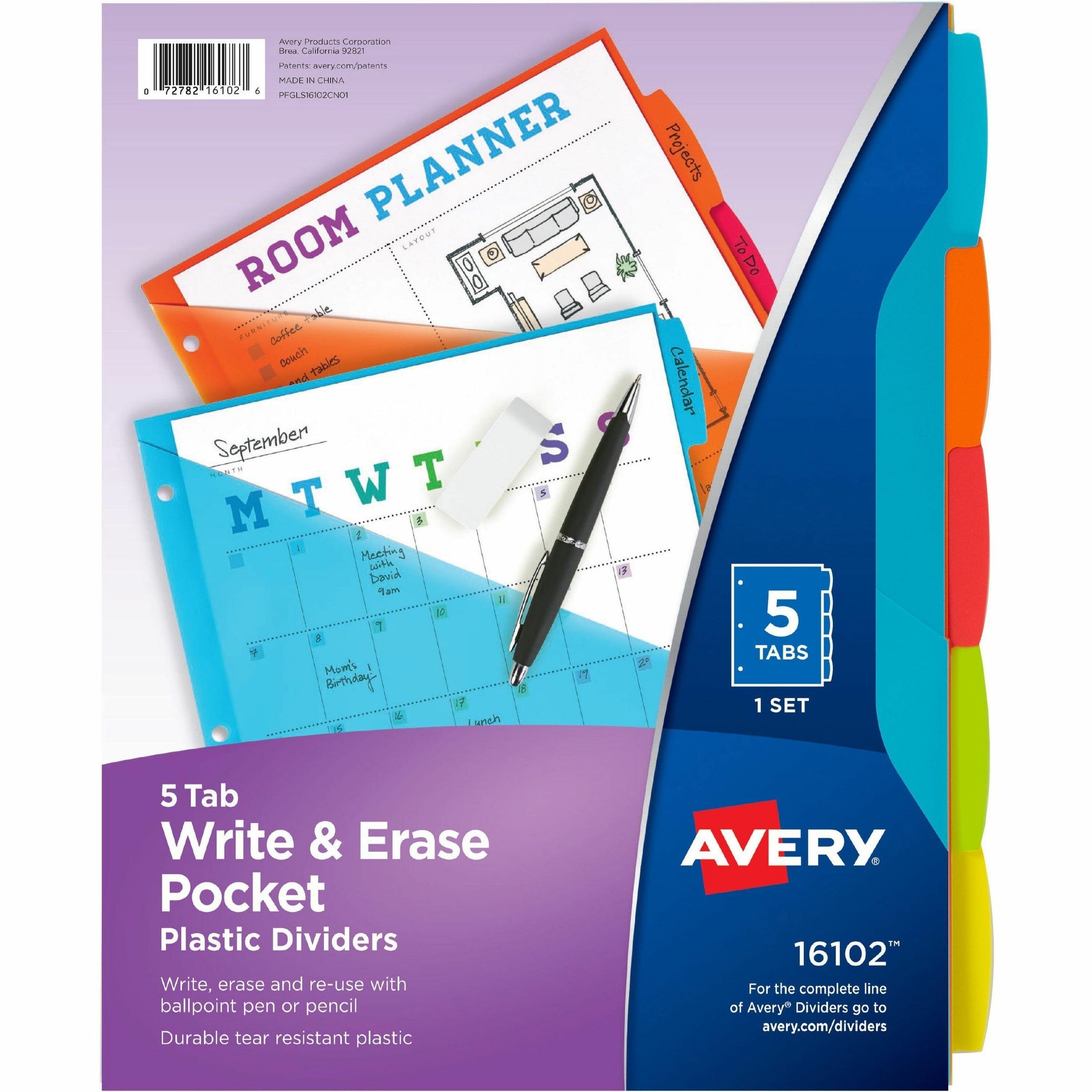 Avery Multipurpose Label - Multicolor - Plastic - 2