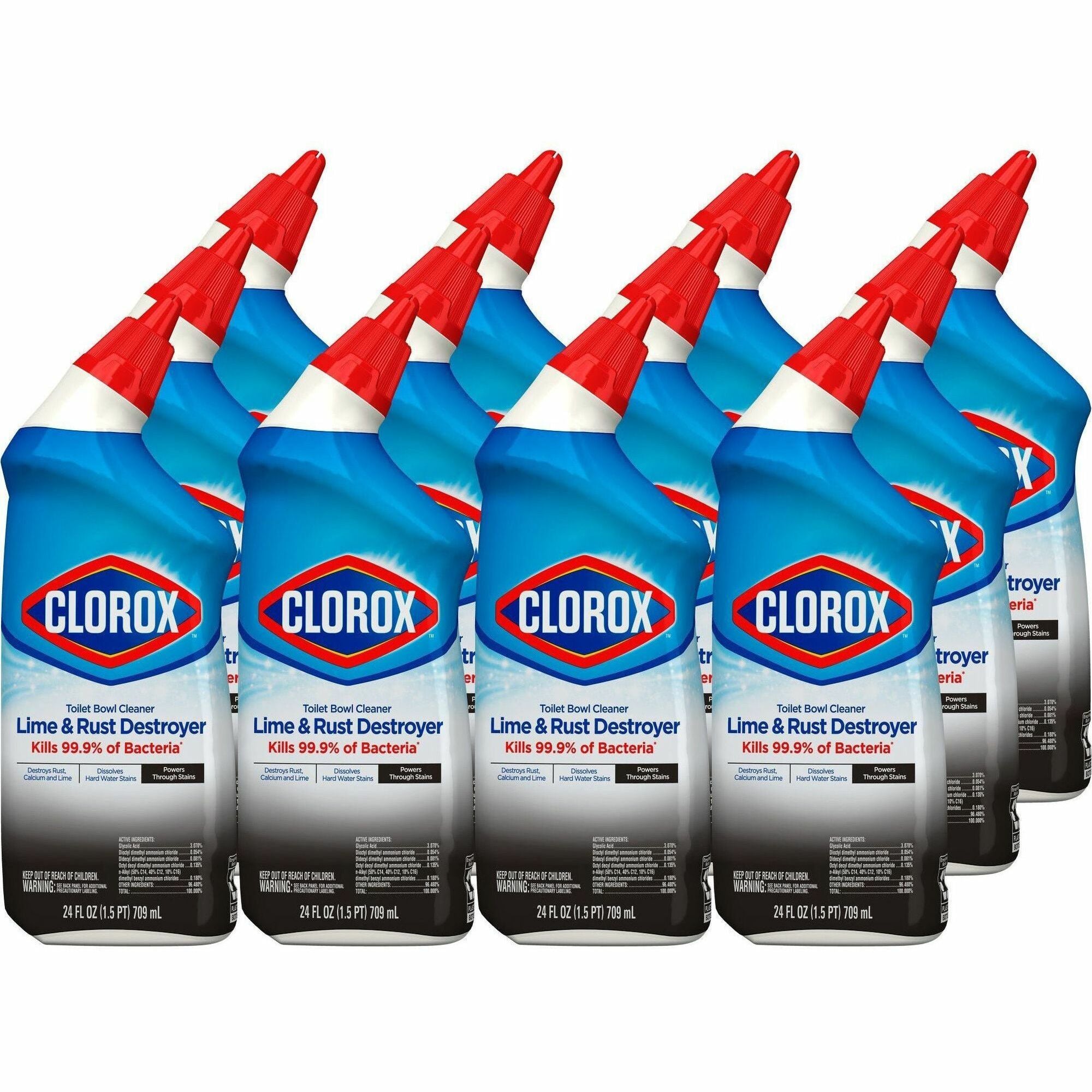 clorox-toilet-bowl-cleaner-lime-&-rust-destroyer-24-fl-oz-08-quartbottle-360-bundle-deodorize-bleach-free-clear_clo00275bd - 1