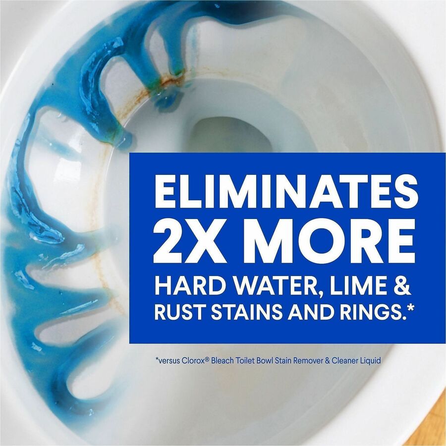 Clorox Toilet Bowl Cleaner Lime & Rust Destroyer - 24 fl oz (0.8 quart)Bottle - 360 / Bundle - Deodorize, Bleach-free - Clear