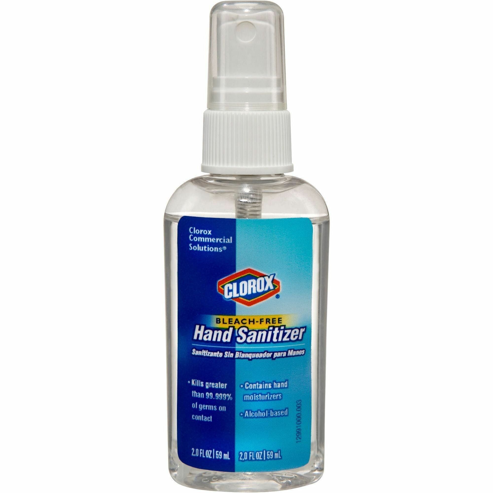 Clorox Commercial Solutions Hand Sanitizer Spray - 2 fl oz (59.1 mL) - Spray Bottle Dispenser - Kill Germs - Hand - Moisturizing - Clear - Bleach-free, Non-sticky, Non-greasy - 5208 / Pallet