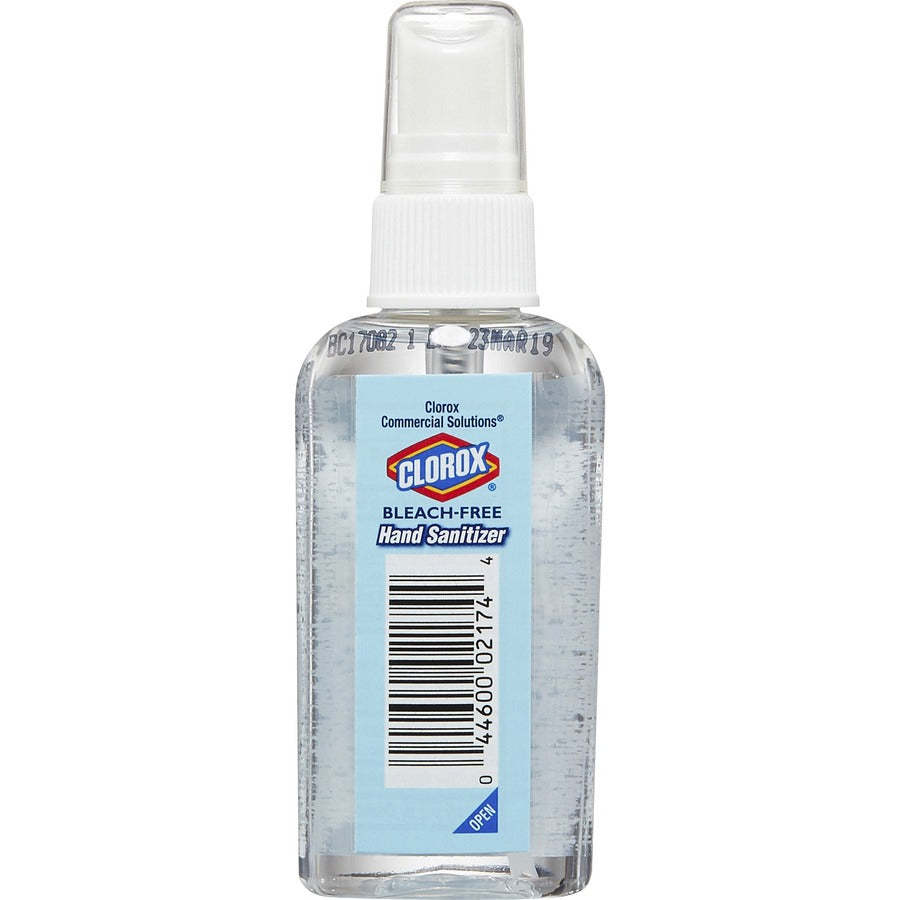 Clorox Commercial Solutions Hand Sanitizer Spray - 2 fl oz (59.1 mL) - Spray Bottle Dispenser - Kill Germs - Hand - Moisturizing - Clear - Bleach-free, Non-sticky, Non-greasy - 5208 / Pallet