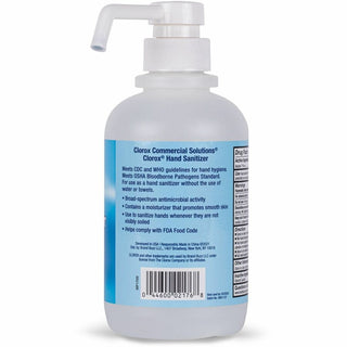 Clorox Commercial Solutions Hand Sanitizer - 16.9 fl oz (499.8 mL) - Pump Bottle Dispenser - Kill Germs - Hand - Moisturizing - Clear - Bleach-free, Non-sticky, Non-greasy - 432 / Bundle