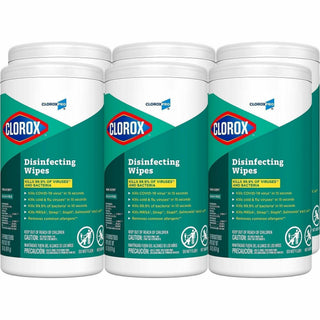 CloroxPro Disinfecting Wipes - Ready-To-Use - Fresh Scent - 75 / Canister - 480 / Pallet - Easy Tear, Pre-moistened, Bleach-free, Phosphorous-free, Easy to Use, Antibacterial - Green