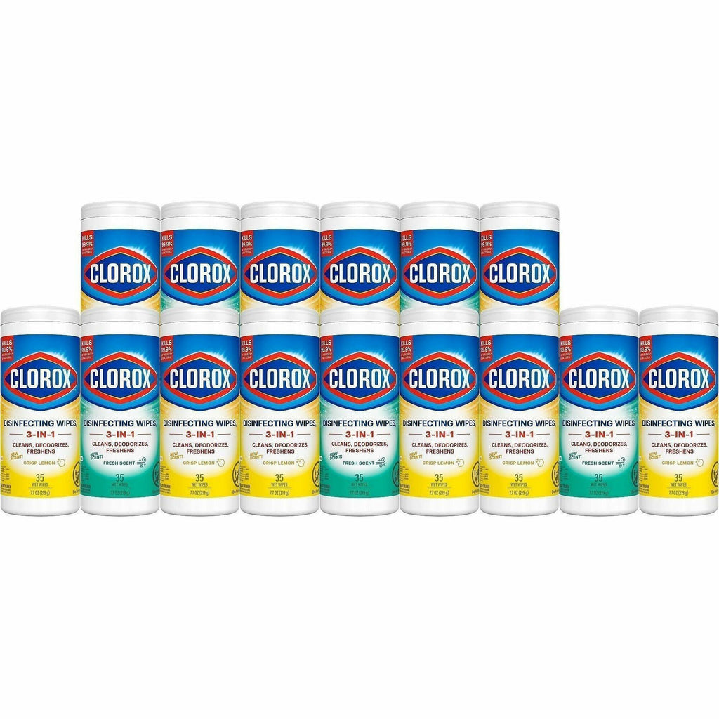 Clorox Disinfecting Cleaning Wipes Value Pack - Ready-To-Use - 35 / Canister - 675 / Pallet - Easy to Use - White