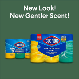 Clorox Disinfecting Bleach Free Cleaning Wipes Value Pack - Ready-To-Use - Fresh, Crisp Lemon Scent - 75 / Canister - 12 / Carton - Easy to Use, Bleach-free - White