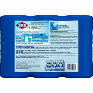 Clorox Disinfecting Bleach Free Cleaning Wipes Value Pack - Ready-To-Use - Fresh, Crisp Lemon Scent - 75 / Canister - 12 / Carton - Easy to Use, Bleach-free - White