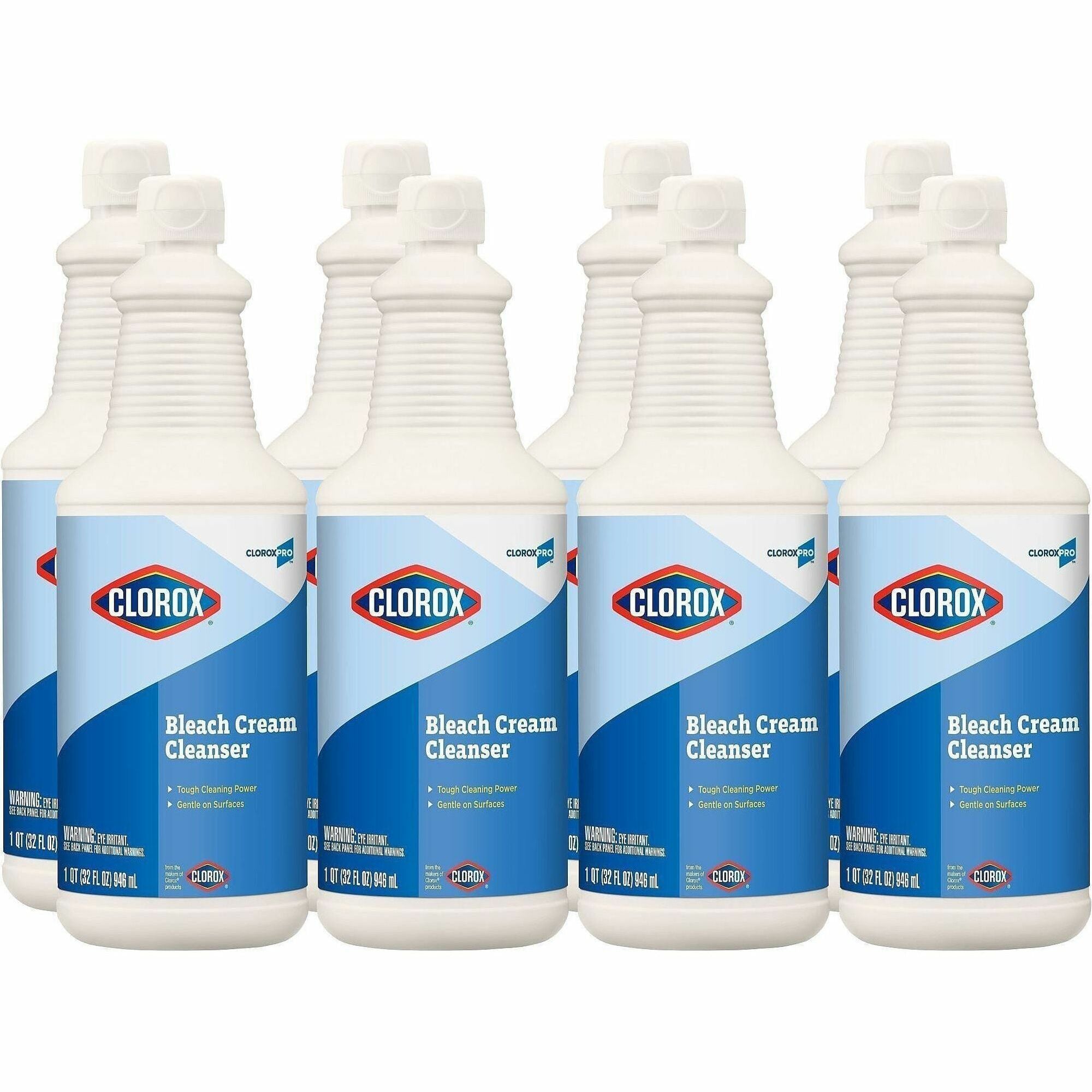 Clorox Commercial Solutions Bleach Cream Cleanser - 32 fl oz (1 quart) - 256 / Bundle - Clear