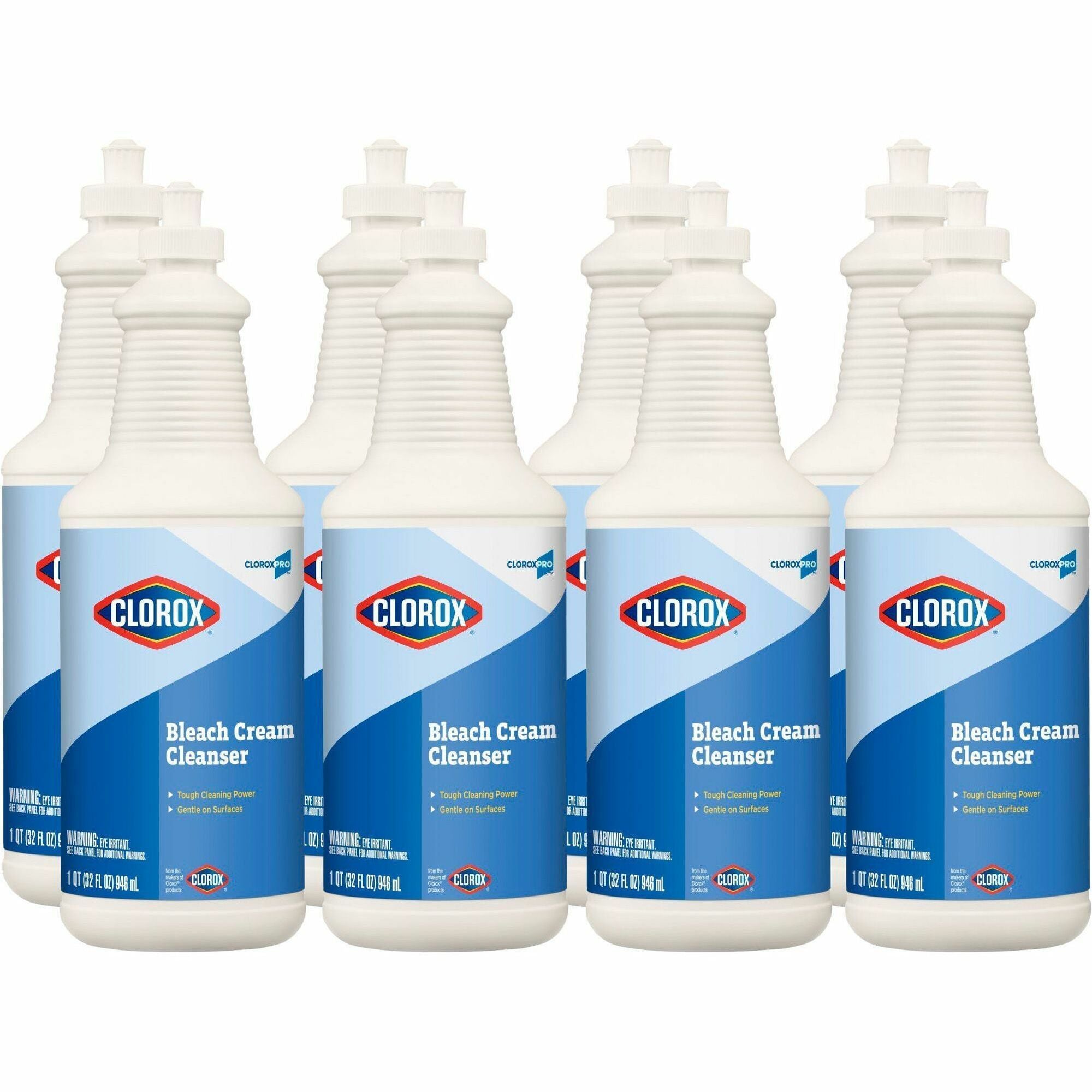 Clorox Commercial Solutions Bleach Cream Cleanser - 32 fl oz (1 quart) - 256 / Bundle - Clear - 1