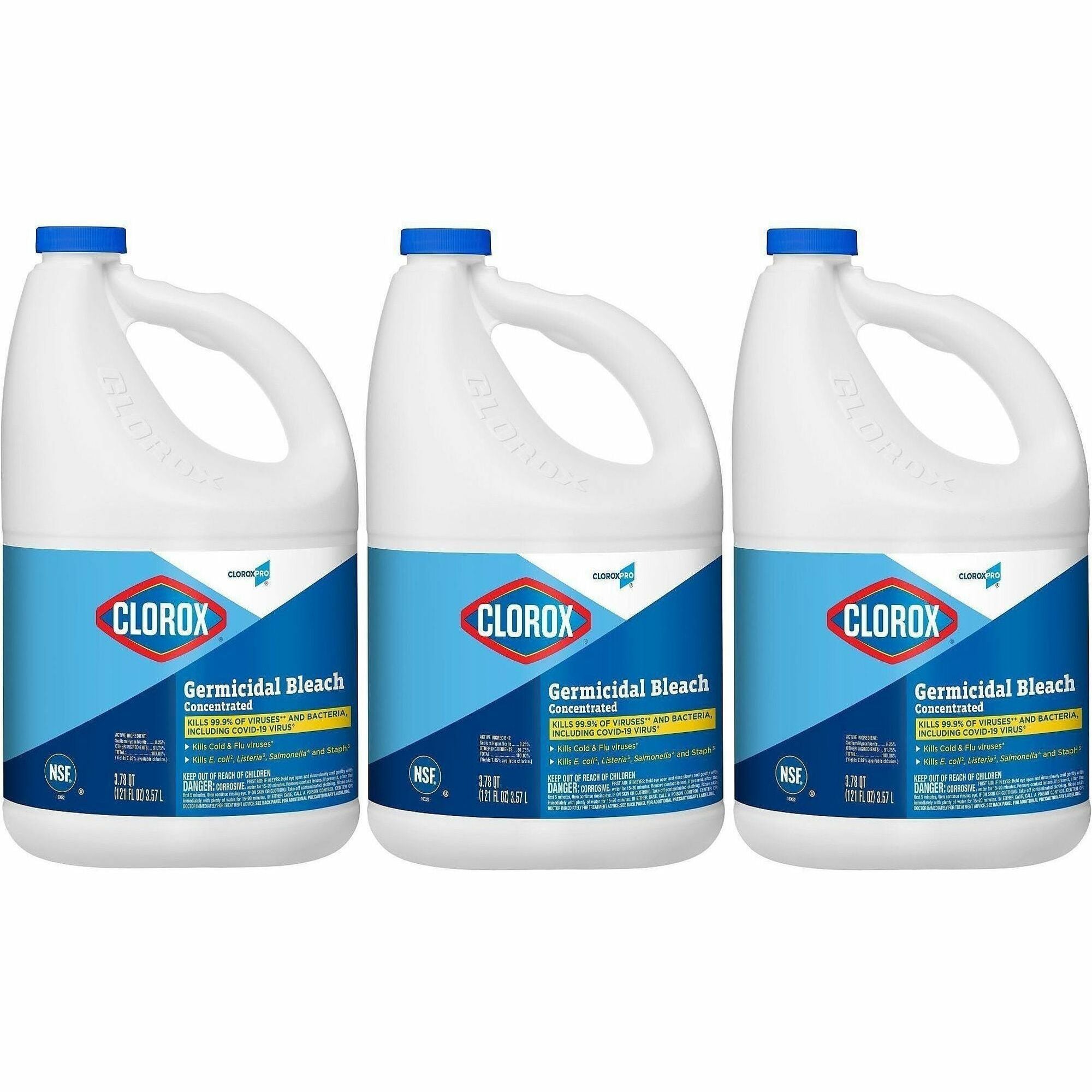 CloroxPro Germicidal Bleach - Concentrate - 121 fl oz (3.8 quart) - 84 / Bundle - Disinfectant, Deodorize - Clear